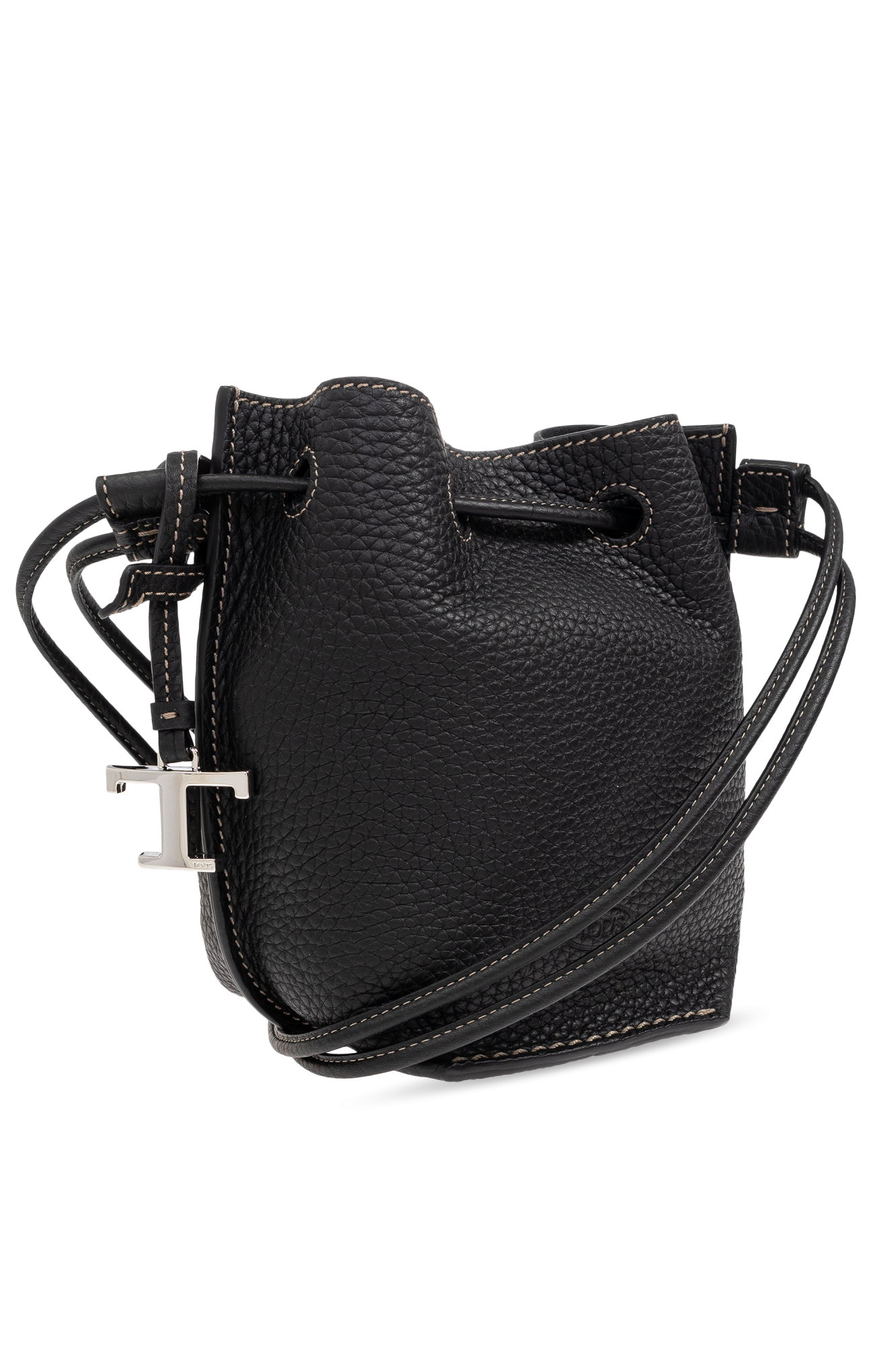 ショルダーバッグ・ポシェット Tod's Textured Black Shoulder Bag TOD'S＊TIMELESS SHOULDER BAG ショルダーバッグ＊送込 (TOD'S